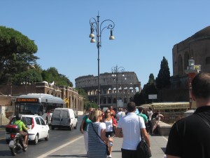 View of Colosseum in Rome