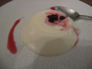 Pasta dinner in Rome: Dessert - Panna Cotta