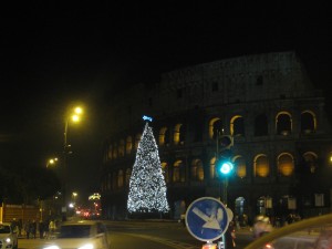 Christmas Tree at Colosseum, Rome