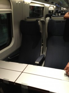 Train from Rome to Florence - Trenitalia - Detailed of Seats